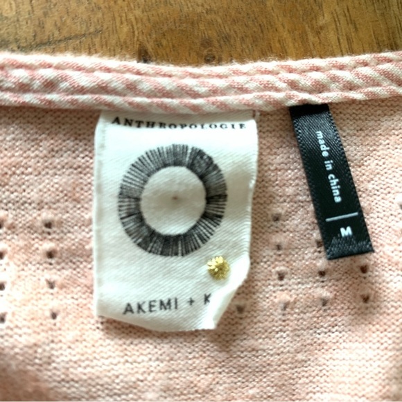 Anthropologie Sylvie Pointelle Top by Akemi + Kin top Sz Small - Picture 11 of 16